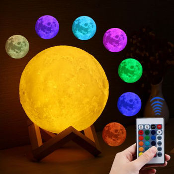 Lampa 3D Lună 