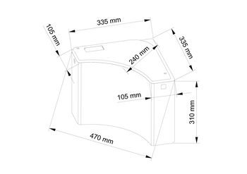 купить Бачок WC Gonye угловой + пенополистерол Quiet/Condensate less 7 л  VISAM в Кишинёве 