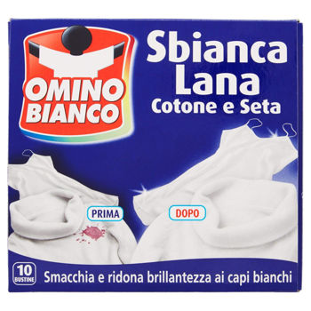 Omino Bianco LANA aditiv inalbitor/contra petelor de pe lina, bumbac si matase, 10 pliculete 