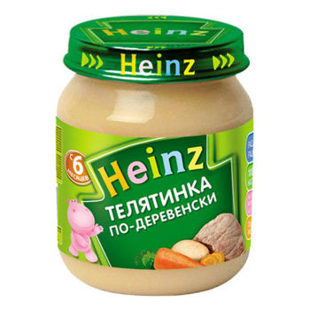 Heinz пюре телятинка по-деревенски 6+мес. 120г 