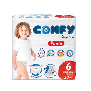 Подгузники-трусики детские Confy Premium Pants №6 EXTRALARGE, 20 шт. 