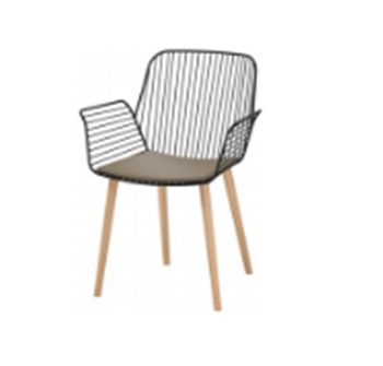 купить Металлический стул с текстильным сиденьем и деревянными ножками, 700x600x500 мм в Кишинёве 