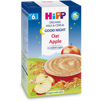 Молочная органическая каша Hipp овсяная с яблоками "Спокойной ночи" (6+ мес.), 250 г 