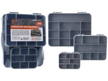 Set organizatoare pentru depozitarea obiectelor mici FX 3buc 25X19cm, 19X14.5cm, 12X9cm 