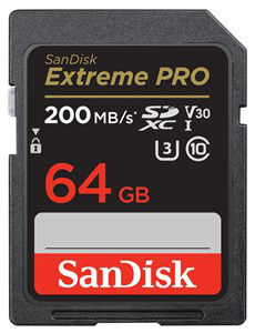 Карта памяти Sandisk Extreme Pro Card SDXC UHS-I 64GB V30 200mb 
