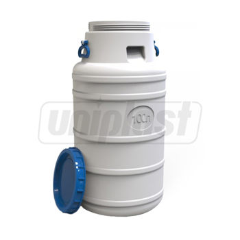 cumpără Butoi plastic 120 L (alb) cu manere H=0.79 m/W=0.425 m EVRO PLAST în Chișinău 