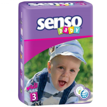 купить Senso Baby подгузники Midi 3, 4-9кг. 70шт в Кишинёве 