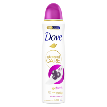 Antiperspirant spray Dove Deo Advanced Care Go Fresh Acai Berry&Waterlily Scent 150 ml. 