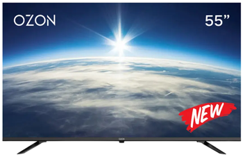 Телевизор 55" LED SMART TV OZON U55Z8000R, 3840x2160 4K UHD, Android TV, Black 