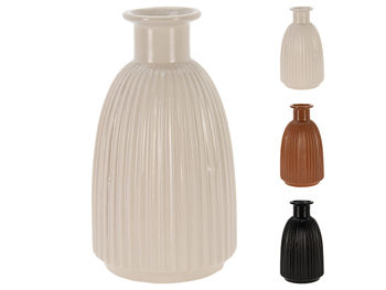 Vaza din ceramica H22cm, D13cm, 3 culori 