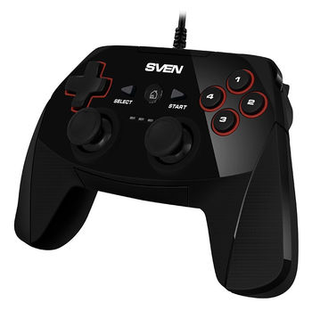 Gamepad SVEN GC-250, 4 axes, D-Pad, 2 mini joysticks, 11 buttons, USB 