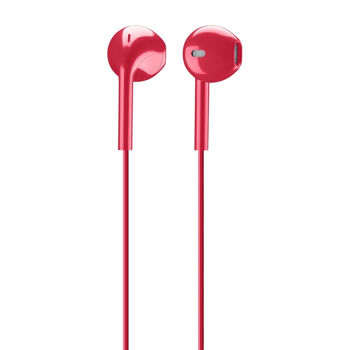 Cellular LIVE EGG-capsule earphone with mic, Red 