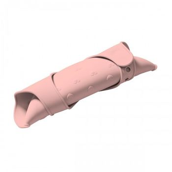 Мягкий силиконовый нагрудник с регулируемой застёжкой Pink 