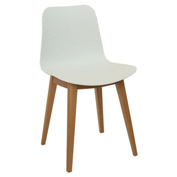 купить Пластиковый стул, деревянные ножки 470x450x800 мм, белый в Кишинёве 