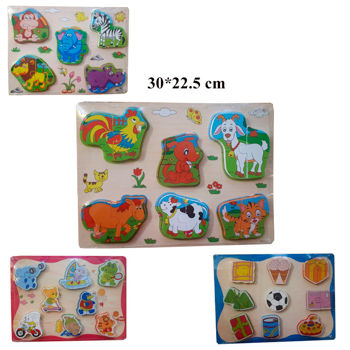 Puzzle din lemn "Fructe si Legume" 1411-114 / 177-028 (8095) 