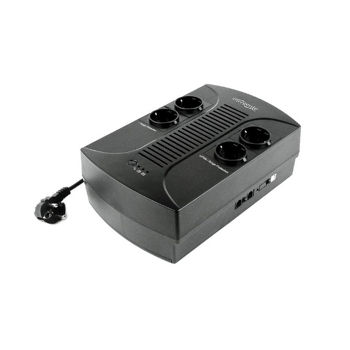 Источник бесперебойного питания UPS Gembird EnerGenie EG-UPS-001, 650VA / 390W, UPS with AVR, 4x Schuko outlets, LED status indication