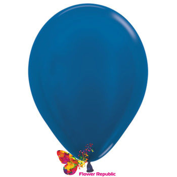 Balon de latex, albastru  nacru - 30 cm 