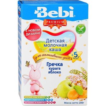 cumpără Bebi Premium terci de hrișcă cu lapte, caise uscate și măr, 5+ luni, 200 g în Chișinău 