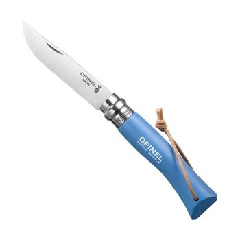 купить Нож складной Opinel Trekking №07, 8.0, with leather lace, cyan blue, 002206 в Кишинёве 