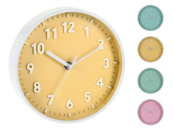 Часы настенные круглые 20cm H3.8cm, цветной циферблат 