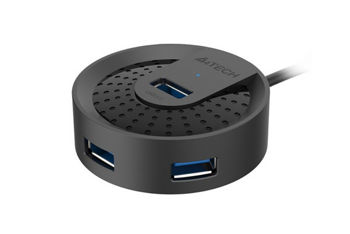 USB 3.0 Hub 4-port A4tech "HUB-30C", Cable 100cm, Micro USB Power Input Port, USB Type-C 