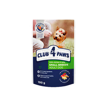 Club 4 Paws Premium с курицей в желе 100 gr 