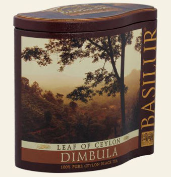 Басилур Листовой цейлонский черный чай ДИМБУЛА, в металлической коробке, 100 г 