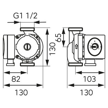 купить Насос циркуляционный FERRO класс A GPA II 25-4-130 0603W CL13028 в Кишинёве 