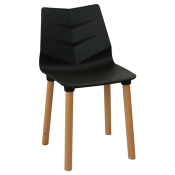 купить Черный пластиковый стул и деревянные ножки в Кишинёве 