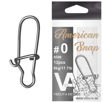 Agrafe VEDUTA “American Snap” - N’0, 12buc, 8kg/17.7lb 