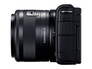 DC Canon EOS M200, Black & EF-M 15-45mm f/3.5-6.3 IS STM KIT (Streaming Kit) 