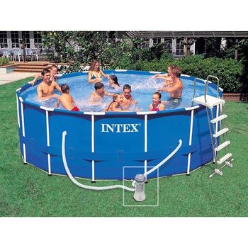 Piscina 457x122cm, cadru metalic 16800L 