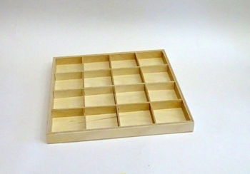 Ladita organiser cu 16 compartimente 2x25x25cm 