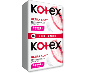 купить Гигиенические прокладки Kotex Ultra Soft Super Duo, 16 шт. в Кишинёве 