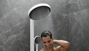 Sistema de  dus hansgrohe  Rainfinity Showerpipe 360 ​​cu montarea ascunsa, alb mat 