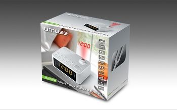 MUSE M-178 PW, Tuner FM, Clocks, White 
