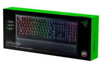 Gaming Keyboard Razer Ornata V2, Mecha-Membrane, Digital Wheel and Media Keys, RGB, US Layout, USB 