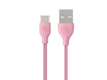 WK Design Cable USB to Micro USB Ultra Speed 1m, Pink 