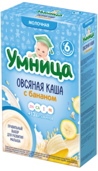 cumpără Umnitsa terci de ovăz cu lapte și banane, 6+ luni, 200 g în Chișinău 