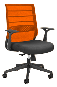 купить Офисный стул с оранжевой сетчатой спинкой и оражевым в Кишинёве 