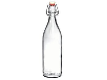 Бутылка с зажимной крышкой Giara Fun 1l, прозрачная 