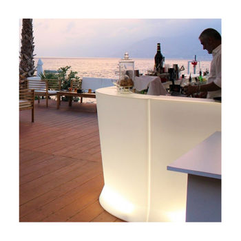 Mobilier (tejghea coltar) pentru bar LYXO MARVY BAR LED L 65cm x H 110cm corner with Led light outdoor - Wire 3m BN301-OCM065-019 included led tube 18W 4000K (Mobilier (tejghea) colțar de bar cu iluminare LED pentru exterior)