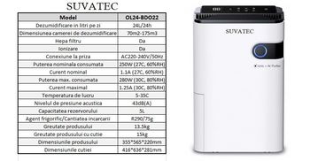 Dezumidificator SUVATEC 24 l/zi 