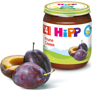 Piure de prune Hipp (4+ luni), 125g 