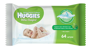 cumpără Huggies Servețele umede Baby Ultra Comfort Aloe N64x2 în Chișinău 