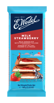купить Молочный шоколад Wedel Strawberry, 100г в Кишинёве 