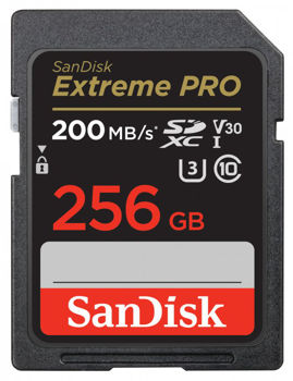 Карта памяти Sandisk Extreme Pro Card SDXC UHS-I 256GB V30 200mb 