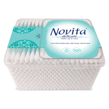 Ватные палочки Novita Delicate, 300 шт. (коробка) 