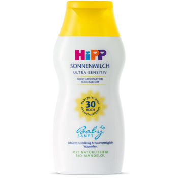 Lăptișor de protecție solară Ultra-Sensitiv Hipp Babysanft Sun SPF 30, 200ml 