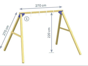 Structura pentru Leagan Dublu din Lemn PP-46 